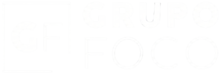 Logotipo branco do Grupo Foco
